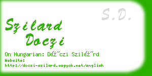 szilard doczi business card